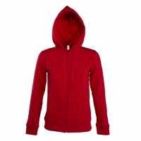 Толстовка женская на молнии с капюшоном Seven Women, красная, темно-синяя, серый меланж, черная. Артикул р5574