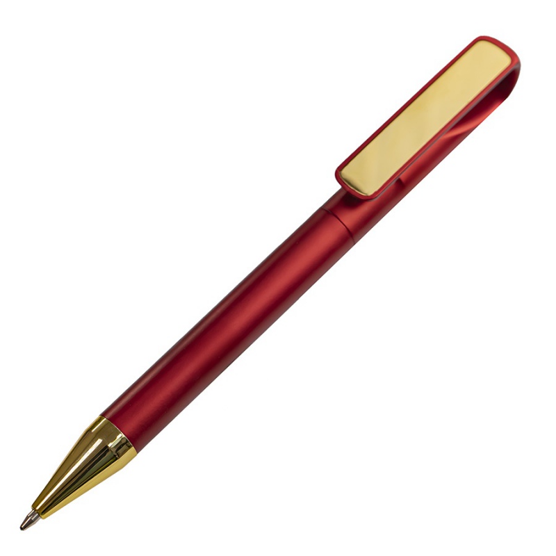Ручка шариковая GLOSSY GOLD, красный, сизый, черный /золотистый. Артикул и38027