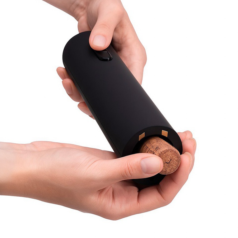 Набор винных аксессуаров 4в1 «Savoie» с покрытием soft touch, черный. Артикул о207009