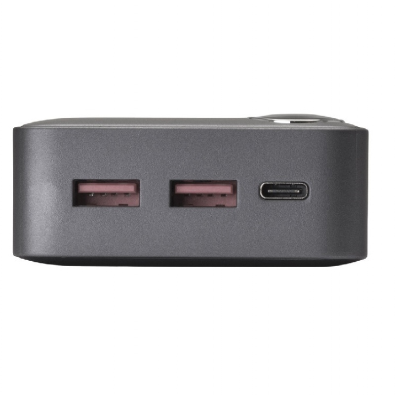 Внешний аккумулятор «Mild Pro» c быстрой зарядкой QC/PD, металлик soft-touch, 20 000 mAh, синий, серый, белый. Артикул о59124