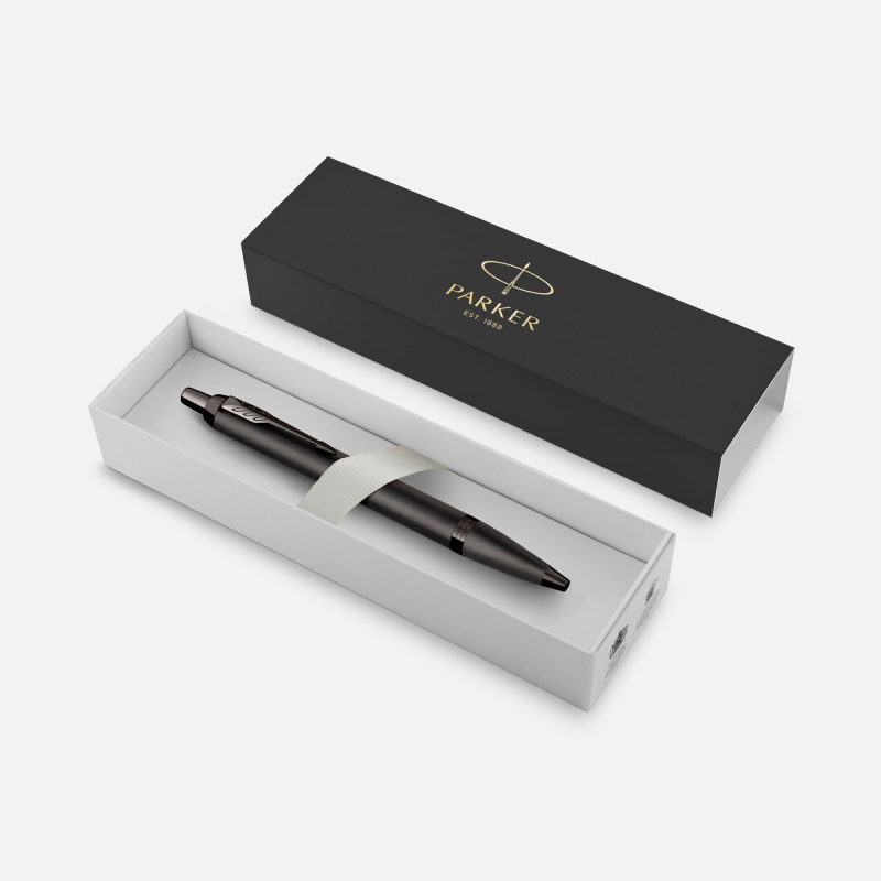 Ручка шариковая Parker IM Professionals Monochrome Titanium, темно-серая. Артикул р16621.10