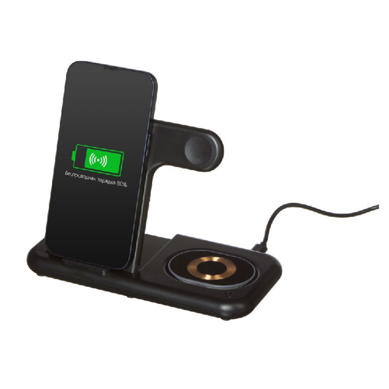 Беспроводная зарядная станция 3-в-1 «MajestIQ», 15 Вт. Артикул о188101