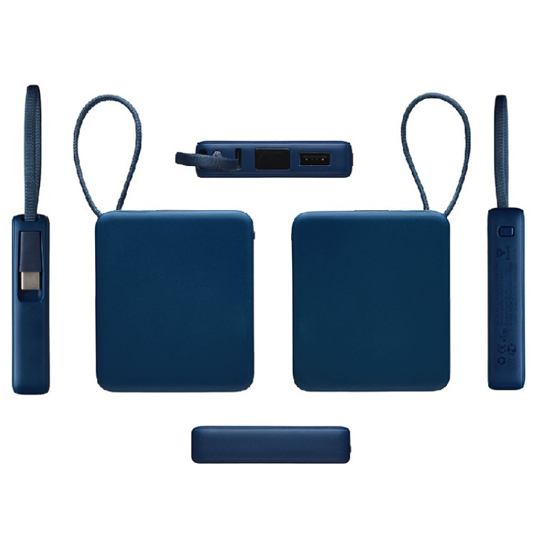 Внешний аккумулятор со встроенным кабелем USB-C «Дэнси», 5000 мАч, 4 цвета. Артикул о590160