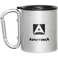 Термокружка с карабином «Арктика 300», стальная. Артикул р15663.10