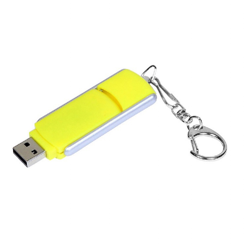 USB 2.0 - флешка промо на 16 Гб с прямоугольной формы с выдвижным механизмом, 7 цветов. Артикул о6040.16