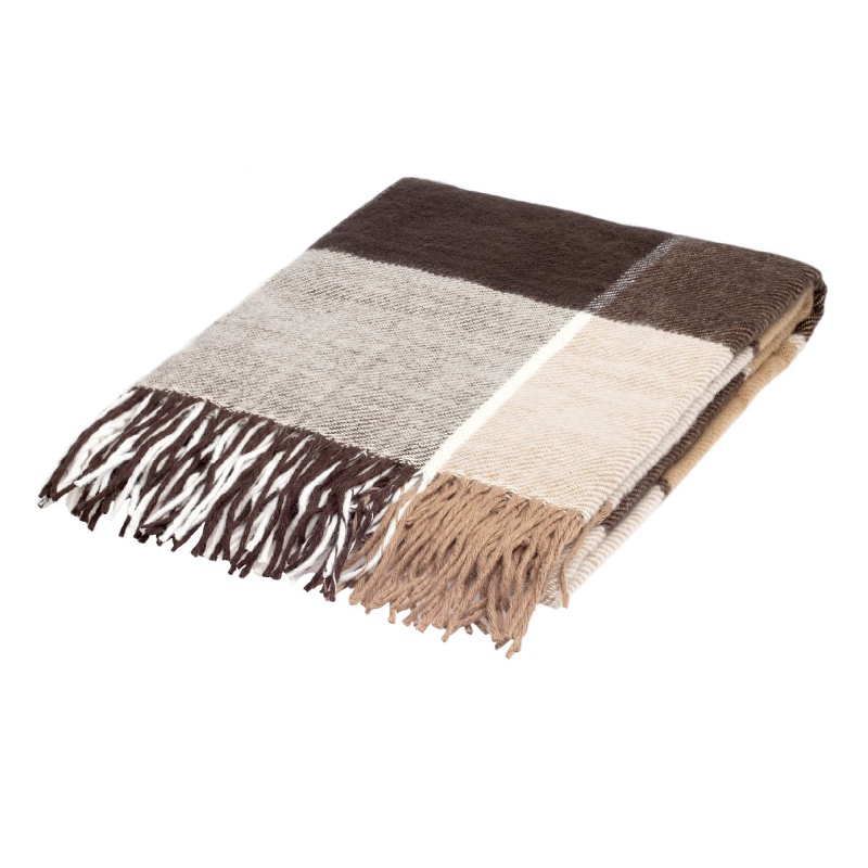 Плед Edinburgh, голубой, бежево-коричневый. Артикул р13697