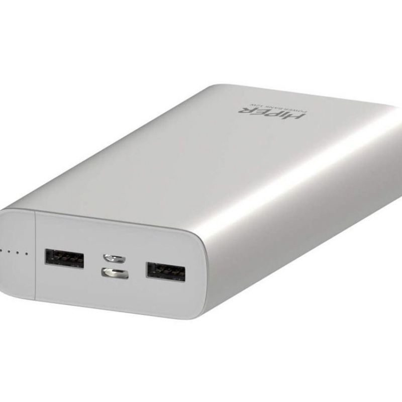Портативный внешний аккумулятор «METAL 20K», 20000 mAh, серебристый, серый. Артикул о52102