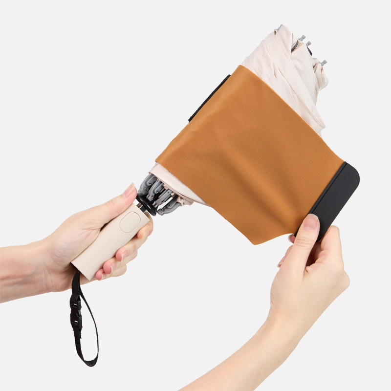 Зонт-автомат обратного сложения Easyroll, бежевый, серый, черный. Артикул р22323