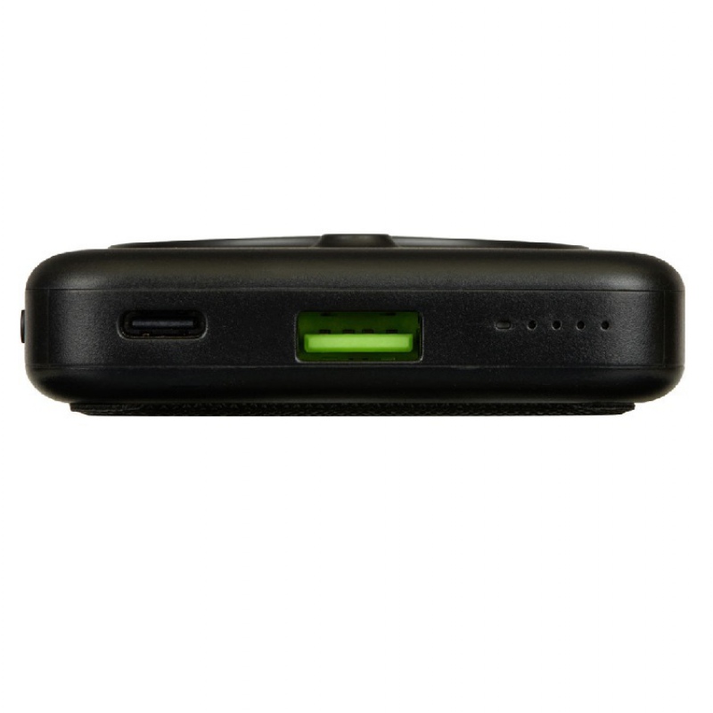 Магнитный внешний беспроводной аккумулятор «GenerIQ»,QC/PD, 10000 мАч, черный, белый. Артикул о69683