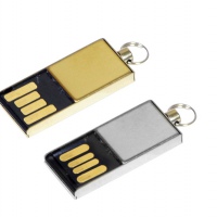 USB 2.0- флешка мини на 32 Гб с мини чипом, золотистый, серебристый. Артикул о6009.32