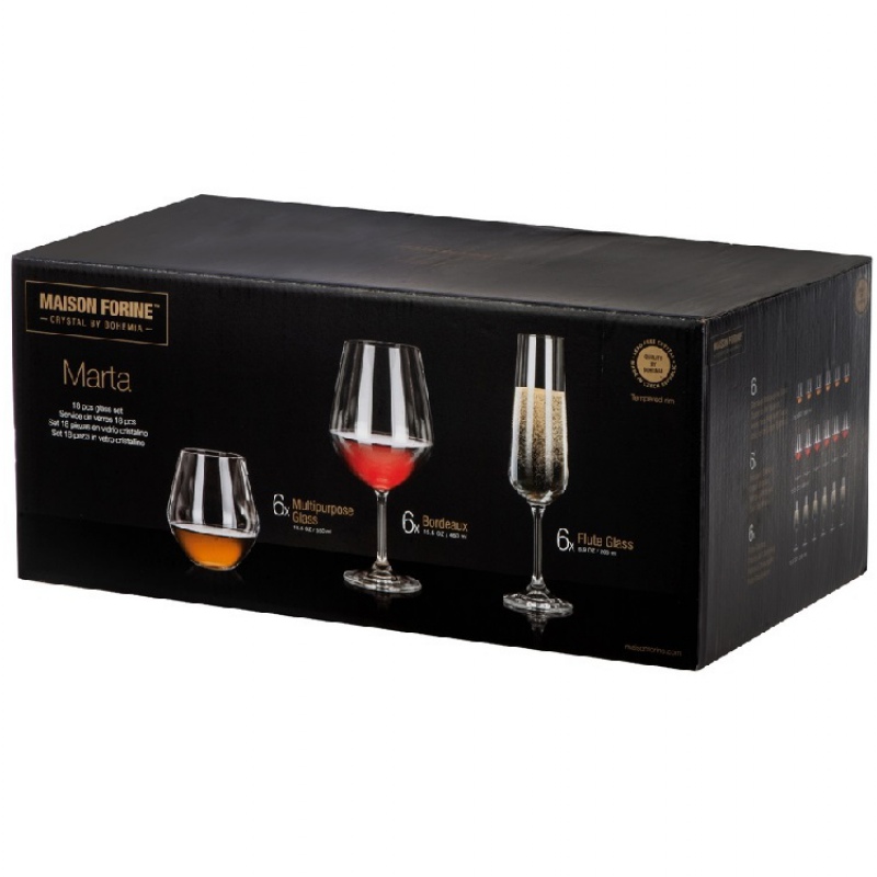 Подарочный набор бокалов для игристых и тихих вин «Vivino», 18 шт. Артикул о900007