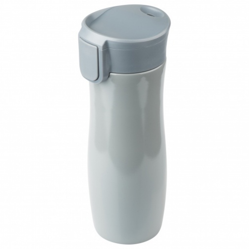 Термокружка вакуумная герметичная, Lavita, 450 ml, покрытие глянец, синяя, серая, белая. Артикул е19042