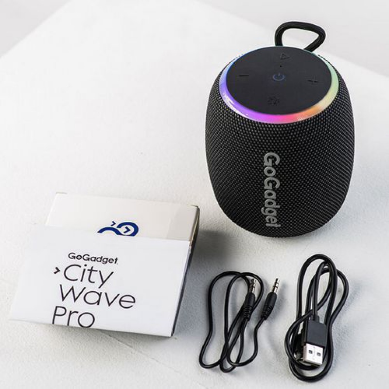 Водонепроницаемая колонка c подсветкой CityWave Pro, черная. Артикул р19364.30