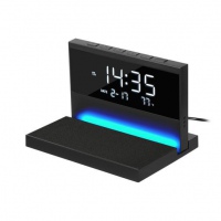 Настольные часы с подсветкой и беспроводной зарядкой 15W Glory. Артикул е223595.010