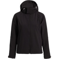 Куртка женская Hooded Softshell черная, темно-синяя. Артикул рJW93700