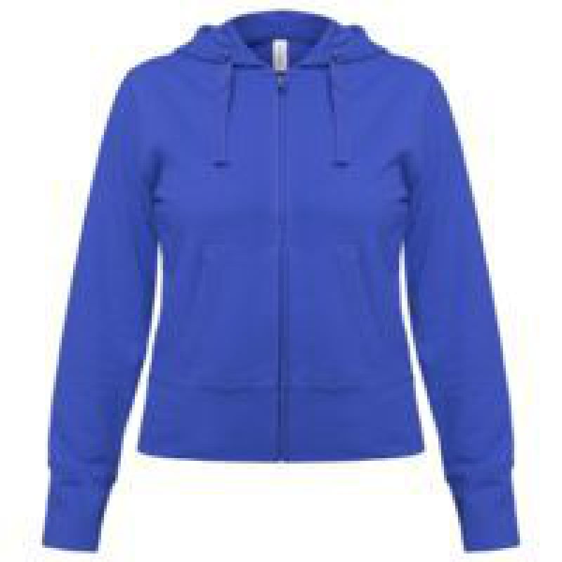 Толстовка женская Hooded Full Zip, ярко-синяя, серая меланж, красная, белая. Артикул рWW642