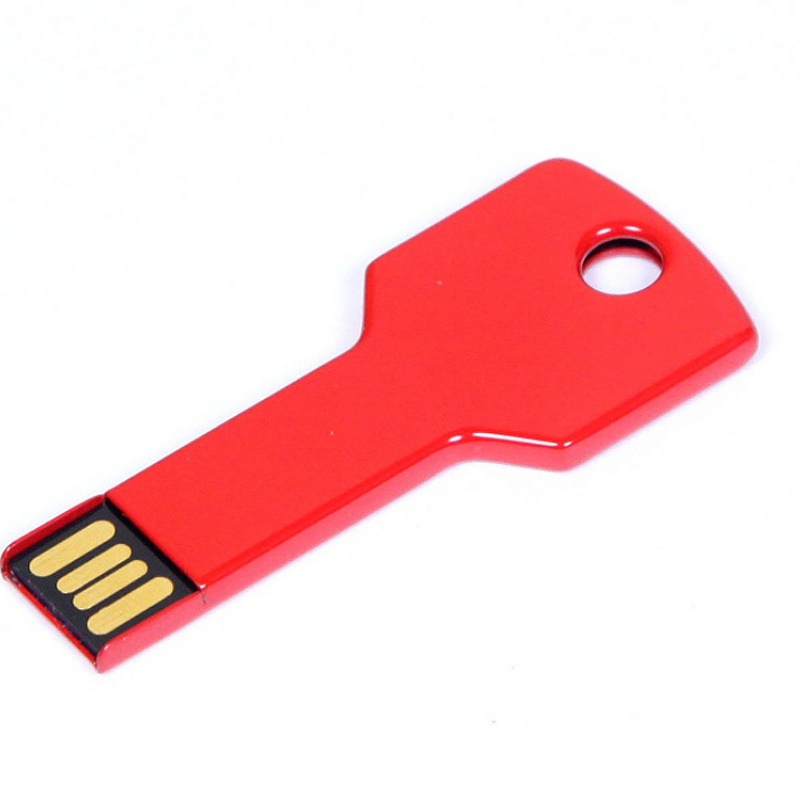 USB 2.0- флешка на 64 Гб в виде ключа, красная, серебристая, золотистая, синяя, зеленая. Артикул о6006.64