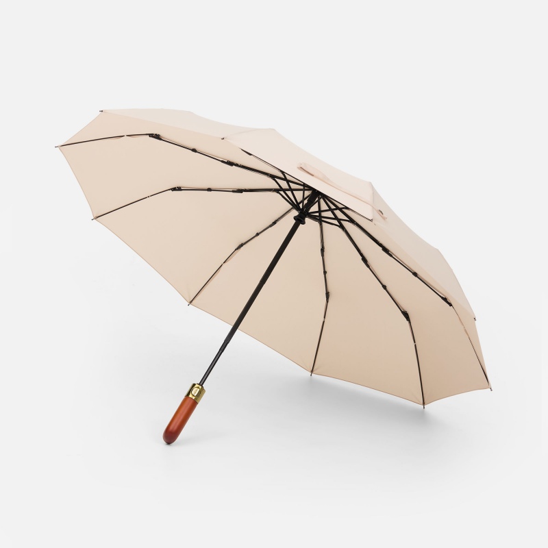 Зонт складной Cloudburst в подарочной упаковке, бежевый, темно-синий, черный. Артикул р17192