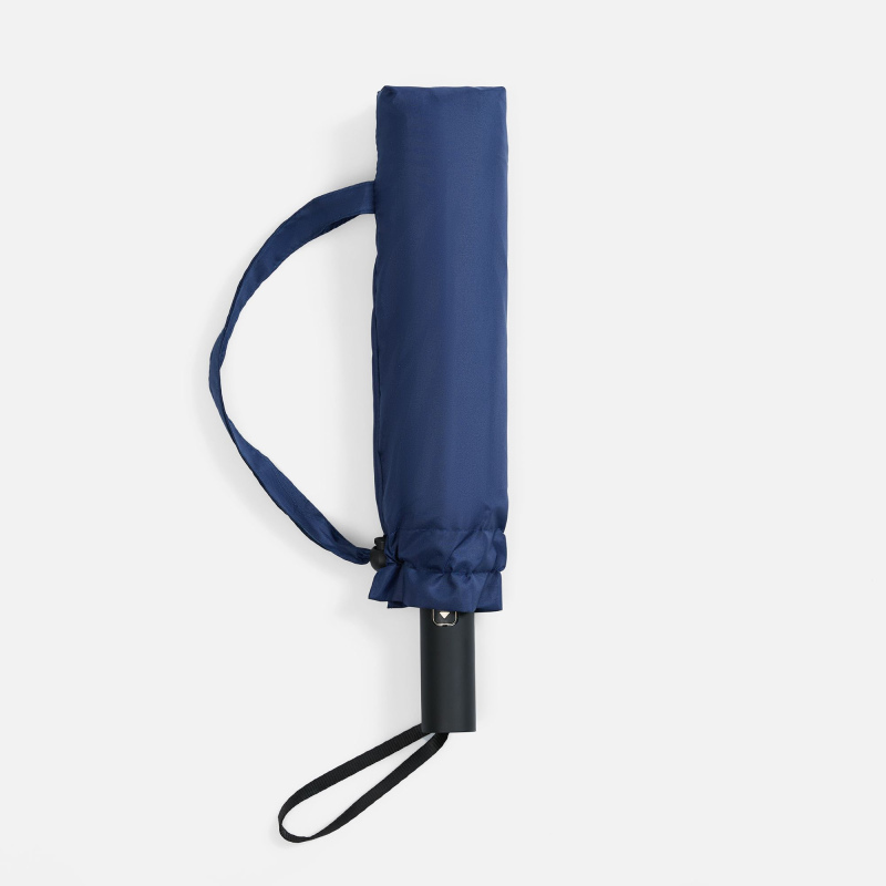 Зонт обратного сложения twoGether с двойным куполом, черный, темно-синий. Артикул р22330