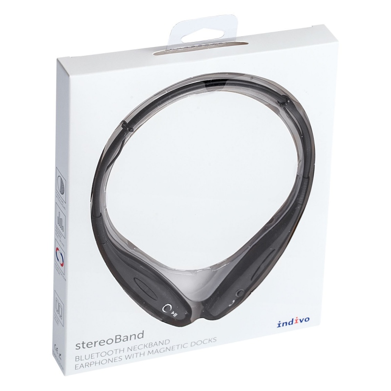 Bluetooth наушники stereoBand, черные, белые. Артикул р2899