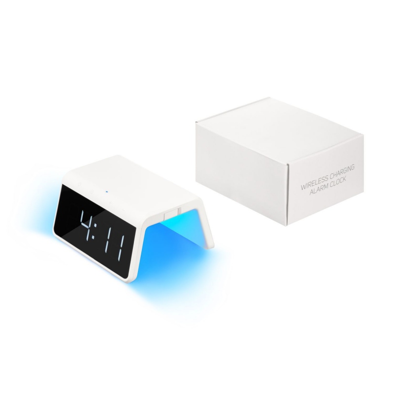 Зарядная станция с часами 15W Flame, белая, черная. Артикул е223591.010