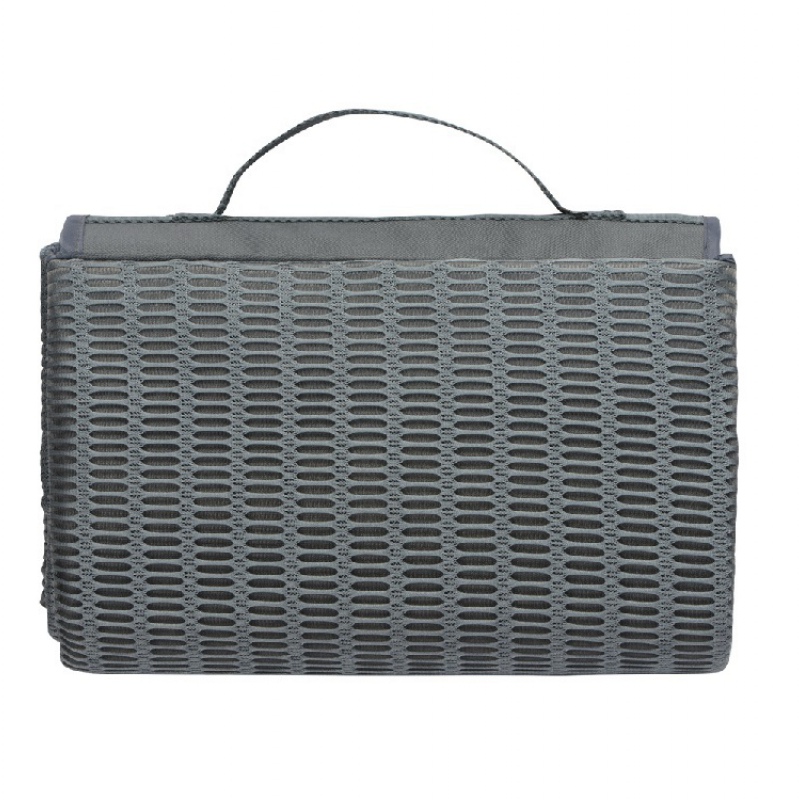 Плед для пикника «Module» с дышащей поверхностью, темно-серый, черный. Артикул о8347