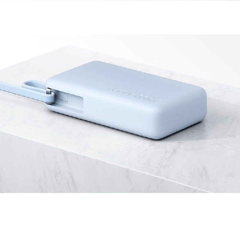 Внешний аккумулятор со встроенным кабелем Xiaomi 67W Power Bank (Integrated Cable), 10000 мАч, голубой, бежевый. Артикул о59602 