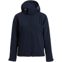 Куртка женская Hooded Softshell, темно-синяя, черная. Артикул рJW93700