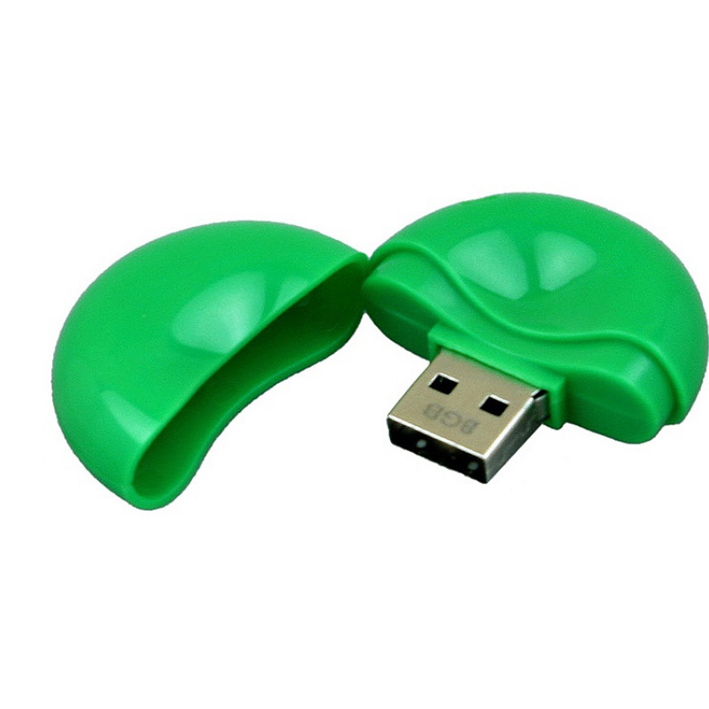 USB 2.0 - флешка промо на 32 Гб круглой формы, зеленый, оранжевый, красный, желтый, синий, черный, белый. Артикул о6021.32