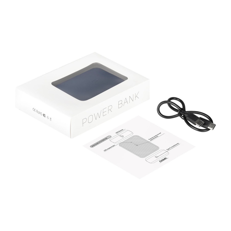 Внешний аккумулятор с функцией быстрой зарядки Formula 10000 mAh, синий, белый, черный. Артикул е37123