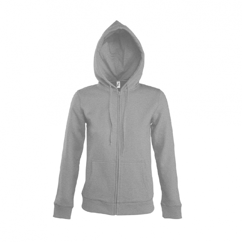 Толстовка женская на молнии с капюшоном Seven Women, красная, темно-синяя, серый меланж, черная. Артикул р5574