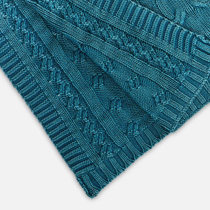 Плед Hygge, коричневый, темно-зеленый, темно-серый. Артикул р18796