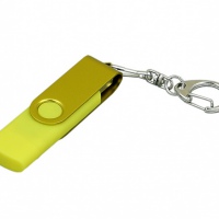 USB 2.0- флешка на 32 Гб с поворотным механизмом и дополнительным разъемом Micro USB, 6 цветов. Артикул о7031.32