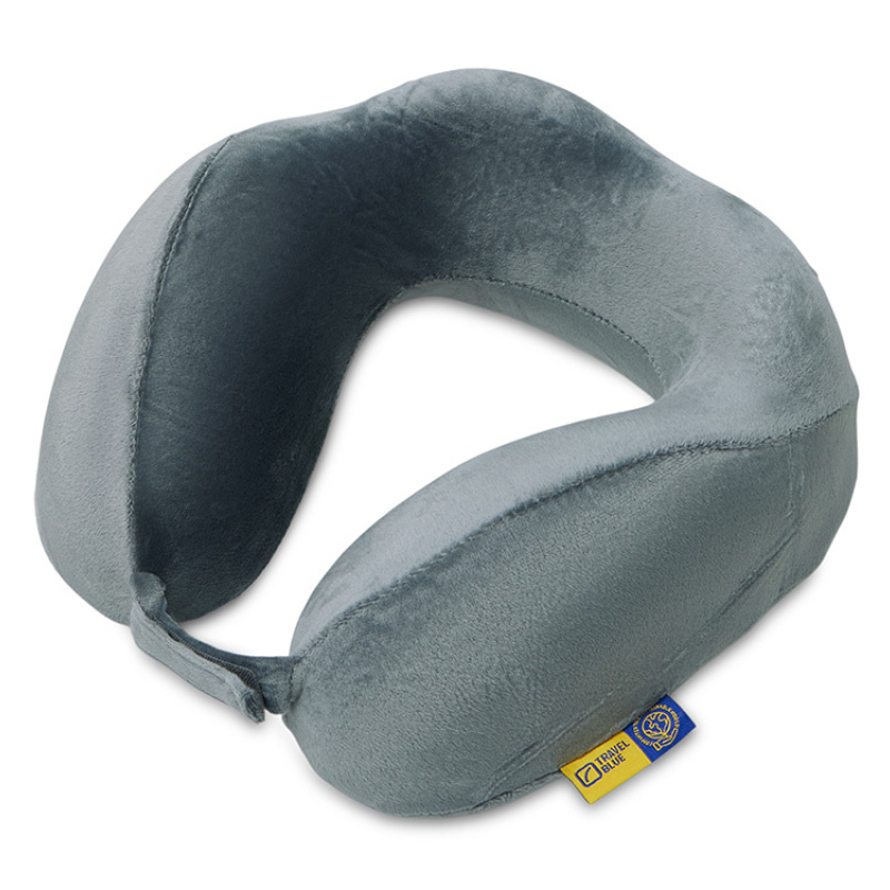 Подушка для путешествий с эффектом памяти «Tranquility Pillow», синий, серый. Артикул о9010102