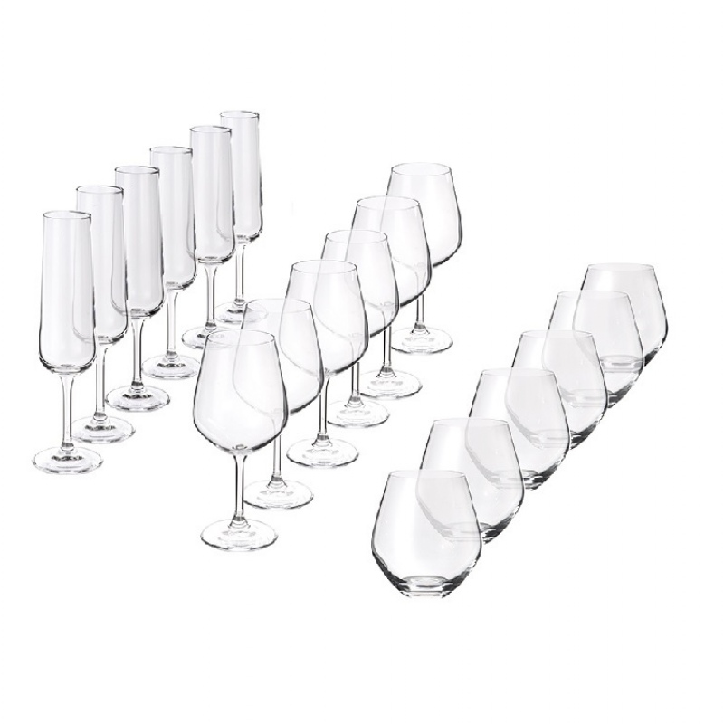 Подарочный набор бокалов для игристых и тихих вин «Vivino», 18 шт. Артикул о900007