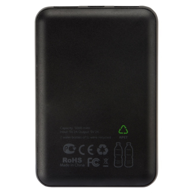 Внешний аккумулятор из rPET «Reborn», 5000 mAh. Артикул о5910938