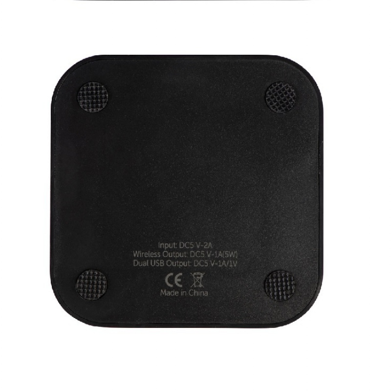 USB-хаб с беспроводной зарядкой «Tile», 5 Вт. Артикул о5-12395500