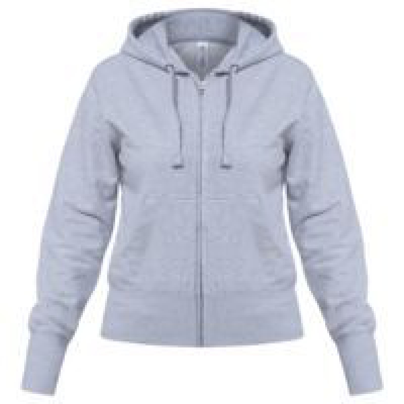 Толстовка женская Hooded Full Zip, ярко-синяя, серая меланж, красная, белая. Артикул рWW642