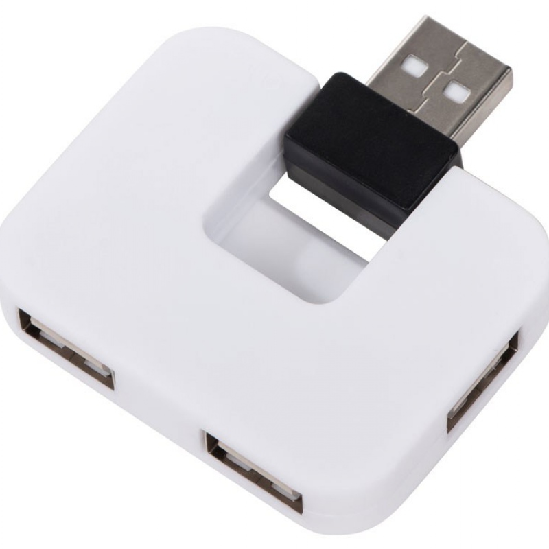 Хаб USB «Jacky» на 4 порта, белый. Артикул о5-12359801
