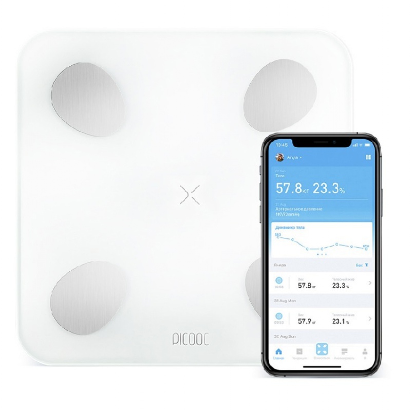 Умные диагностические весы Mini Lite, черные, белые. Артикул о1512