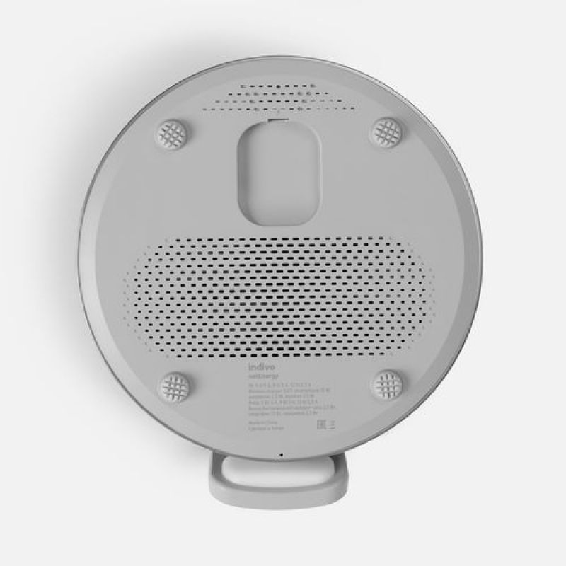 Bluetooth-колонка с беспроводной зарядкой и часами netEnergy, серая. Артикул р16847.10