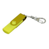 USB 2.0 - флешка на 32 Гб с поворотным механизмом и дополнительным разъемом Micro USB, 6 цветов. Артикул о7031.32