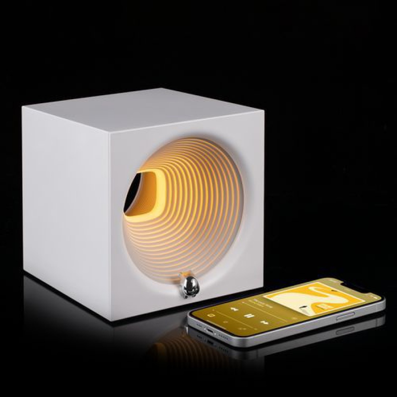 Bluetooth-колонка с подсветкой Volumetric, белая. Артикул р16450.60