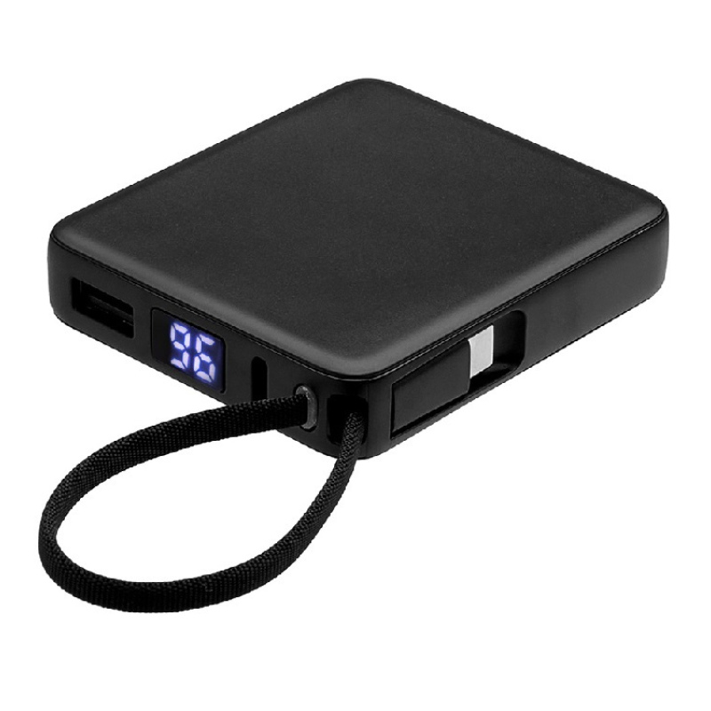 Внешний аккумулятор со встроенным кабелем USB-C «Дэнси», 5000 мАч, 4 цвета. Артикул о590160