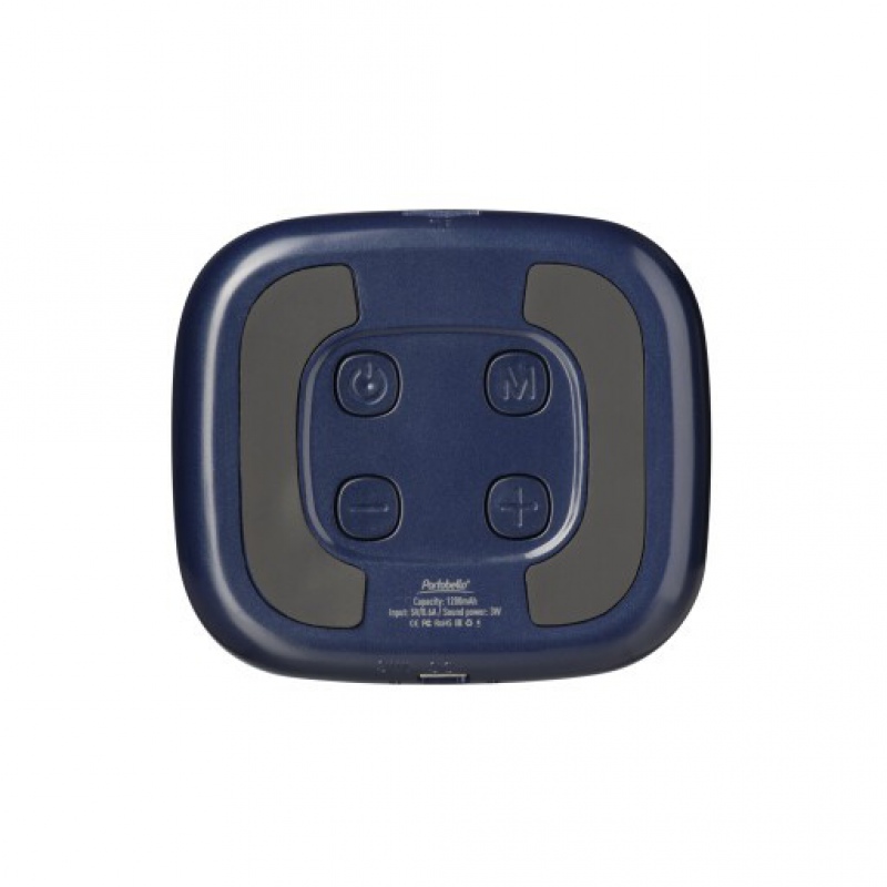 Беспроводная колонка с подсветкой Glow, 75dB, 1200 mAh, синий, черный. Артикул е622003