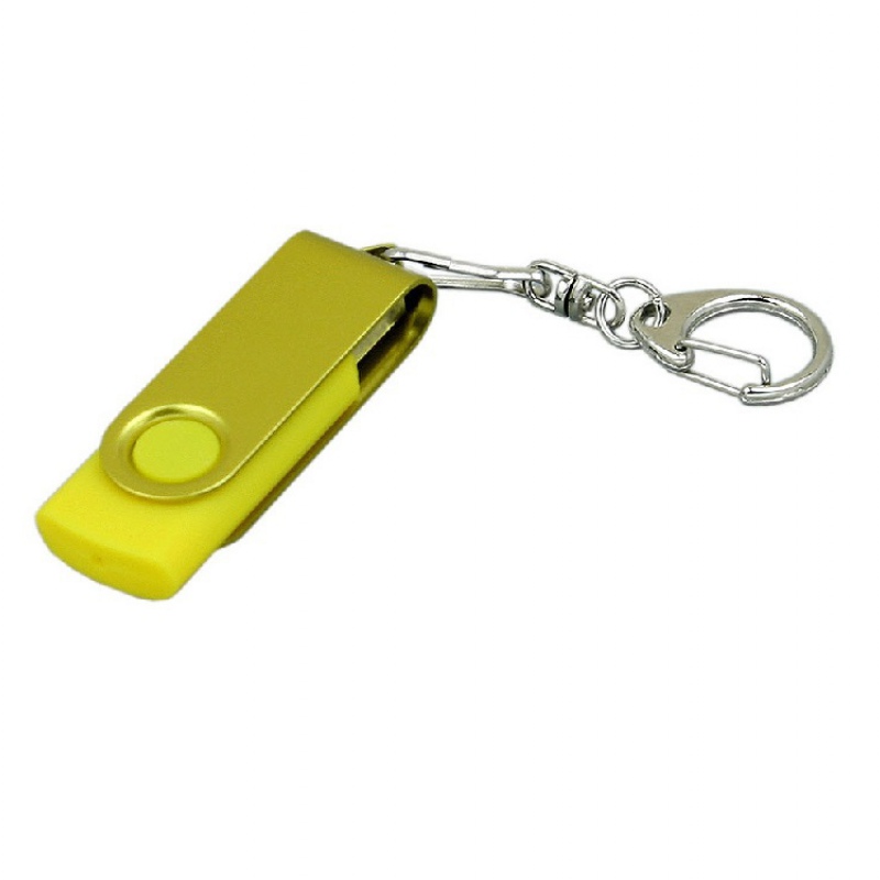 USB 2.0 - флешка промо на 16 Гб с поворотным механизмом и однотонным металлическим клипом, 6 цветов. Артикул о6031.16