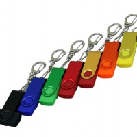 USB 2.0- флешка промо на 16 Гб с поворотным механизмом и однотонным металлическим клипом, 6 цветов. Артикул о6031.16