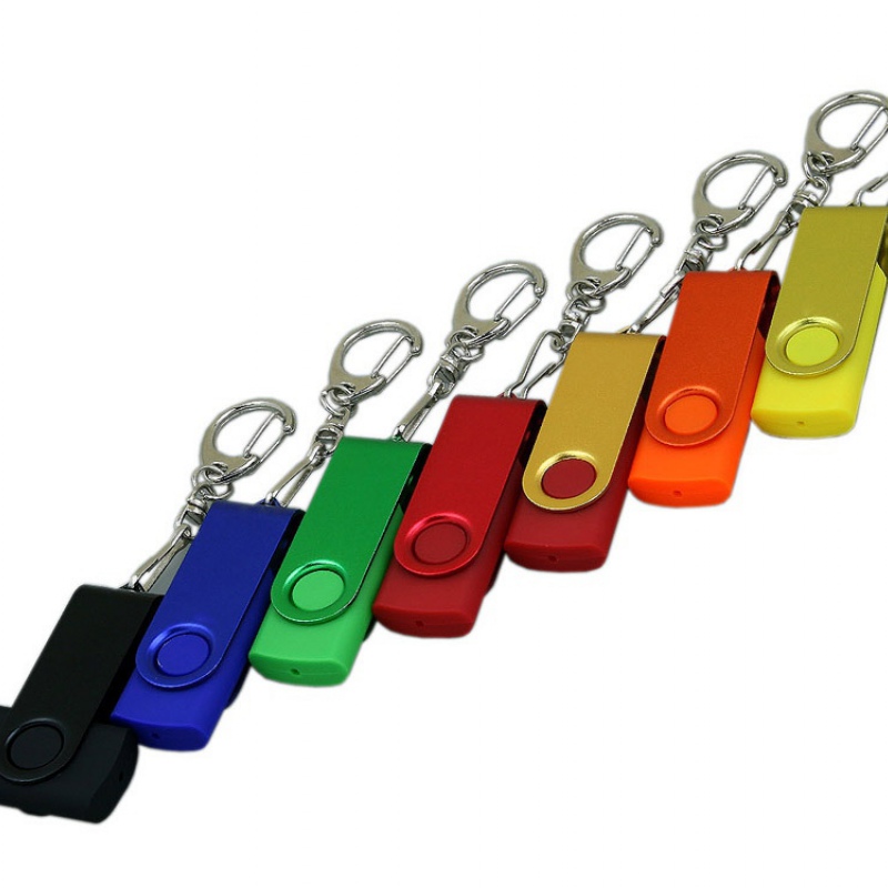 USB 2.0- флешка промо на 16 Гб с поворотным механизмом и однотонным металлическим клипом, 6 цветов. Артикул о6031.16