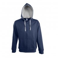 Толстовка мужская Soul men 290 с контрастным капюшоном. темно-синяя, ярко-синяя, белая, черная. Артикул р5234