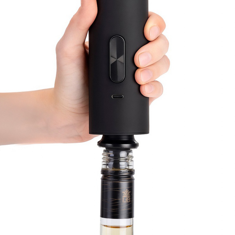 Набор винных аксессуаров 4в1 «Savoie» с покрытием soft touch, черный. Артикул о207009